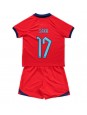 Billige England Bukayo Saka #17 Bortedraktsett Barn VM 2022 Kortermet (+ Korte bukser)